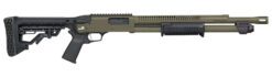 Mossberg 50757 590R  12 Gauge Pump 3" 6+1 18.50" OD Green Cerakote Heat Shield Barrel, OD Green Cerakote Steel Receiver, Black AR Mil-Spec Adjustable Synthetic Stock, Black Magpul Grip