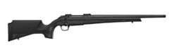 CZ-USA 07417 600+ Alpha 6.5 PRC 3+1 24" Black Nitride Threaded Barrel, Black Nitride Aluminum Receiver w/Weaver Rail, Black Soft Touch Fixed Polymer Stock