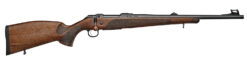 CZ-USA 07309 600+ Lux 300 Win Mag 3+1 24" Black Nitride Threaded Barrel, Black Nitride Steel Drilled & Tapped Receiver, Walnut Fixed Stock