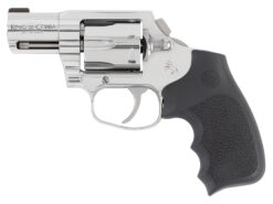 Colt Mfg KCOBRASB2RBB King Cobra  357 Mag 6rd Shot 2" Stainless Steel Barrel, Cylinder & Frame, Black Hogue Overmolded Grip, Exposed Hammer, DAO
