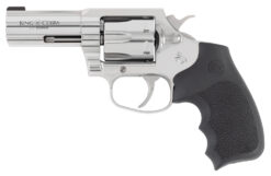 Colt Mfg KCOBRASB3RBB King Cobra  357 Mag 6rd Shot 3" Stainless Steel Barrel, Cylinder & Frame, Black Hogue Overmolded Grip, Exposed Hammer