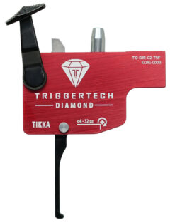 TriggerTech TILSRB02TNF Diamond  Black/Red Flat Lever Fits Tikka Left Hand