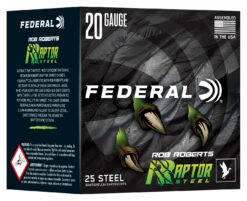 Federal RRS2092  Rob Roberts Raptor 20Gauge 3" 1oz 2Shot 25 Per Box/10 Case