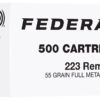 Federal FC223F500   223Rem 55gr Full Metal Jacket 500 Per Box/2 Case
