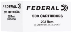 Federal FC223F500   223Rem 55gr Full Metal Jacket 500 Per Box/2 Case