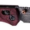 Hogue 24452 Mysto  3.40" Folding Drop Point Plain Black Stonewashed CPM MagnaCut Steel Blade, Redstone Richlite Handle