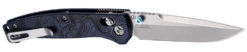 Hogue 24456 Mysto  3.40" Folding Clip Point Plain Black Stonewashed CPM MagnaCut Steel Blade, Maple Valley Richlite Blue Handle