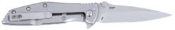 CRKT 7600 SLAG EDC 2.95" Folding Plain Bead Blasted D2 Steel Blade, Stainless Steel Handle