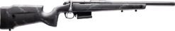Bergara Rifles B14R008 B-14R Crest CF Full Size 22 LR 10+1 18" Carbon Fiber Threaded Barrel, Graphite Black Cerakote Steel Drilled & Tapped Receiver,  MNR Molded w/Mini Chassis Black w/Gray Flecks Car