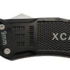 Xcaliber Knife Company  9mm  Large 3.80" OTF Drop Point Black 440C SS Blade, 5.30" Steel Handle