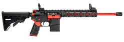 Tippmann Arms A101342 M4-22 Redline 22 LR 10+1 16" Red Duracoat Fluted Threaded Barrel, Matte Black Aluminum Receiver w/Picatinny Rail, M-LOK Handguard, Composite Forend, Black Adj CAR15 Polymer Stock