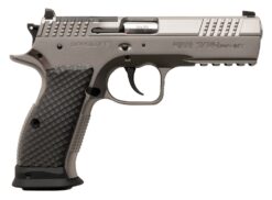 Sarsilmaz SAR7/24SPT 7/24  9mm Luger 17+1 4.40" Stainless Barrel, Matte Stainless Steel Optic Cut/Serrated Slide, Matte Stainless Steel Frame w/Beavertail & Picatinny Rail, Black Polymer Grip