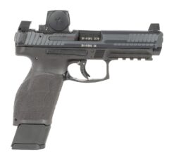 HK 81001350 VP9A1 F w/Optic 9mm Luger 20+1 4.53" Black Barrel & Steel Serrated w/Optic Slide, Black Polymer Frame w/Picatinny Rail, Textured Grip, Vortex CCW