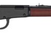 Henry H00122 Classic 22 S/L/LR 15/17/21+1 18.50" Blued Round Barrel, Black Aluminum Grooved Receiver, American Walnut Straight Grip Stock