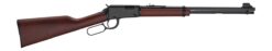 Henry H00122 Classic 22 S/L/LR 15/17/21+1 18.50" Blued Round Barrel, Black Aluminum Grooved Receiver, American Walnut Straight Grip Stock