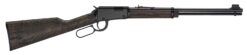 Henry H001GG22 Garden Gun  22 S/L/LR 15/17/21+1 18.50" Blued Round Barrel, Black Aluminum Grooved Receiver, Black Ash Straight Grip Wood Stock