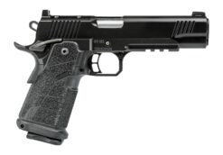 Kimber Mfg, Inc 3600303 DS Warrior 10mm Auto 18+1 5" Matte Stainless Barrel, KimPro Black Optic Cut/Serrated Slide, Black Stainless Steel Frame w/Beavertail & Picatinny Rail, Black Carbon Fiber Grip,