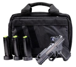 Rost Martin RM1CBLKOSP10CA(COMP)-P RM1C Comp Bundle *CA Compliant Compact Frame 9mm Luger 10+1 4" Compensated Barrel, Black Nitron Steel Integrated Compensator/Serrated w/Optic Slide, Black Polymer Fr