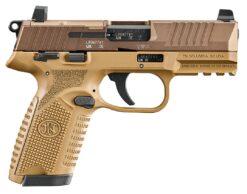 FN 66102318 502 MRD 22 LR 10+1 4" Black Target Crown Barrel, Flat Dark Earth Optic Ready/Serrated Slide, Flat Dark Earth Polymer Frame w/Picatinny Rail, Textured Grip, Ambidextrous