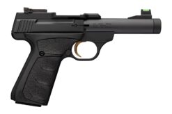 Browning 051608490 Buck Mark Micro Bull SR 22 LR 10+1 4.40" Matte Black Threaded Bull Barrel, Matte Black Alloy Frame, Black Overmolded UFX Grip, RMSc Footprint