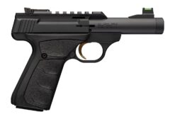 Browning 051610490 Buck Mark Micro SR 22 LR 10+1 4" Matte Black Threaded Bull Barrel, Serrated w/Picatinny Rail Slide, Matte Black Aluminum Frame, Black Overmolded UFX Grip