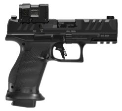Walther Arms 4797068 PDP Pro ACRO Compact 9mm Luger 10+1 4" Black Polygonal Rifled Barrel, Serrated w/Optic Slide, Black Polymer Frame w/Picatinny Rail, Textured Polymer Grip, Aimpoint Acro P-2 Red Do