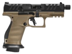 Walther Arms 2880008 PDP Pro SD Compact 9mm Luger 10+1 4.60" Black Threaded Barrel, Black Optic Ready/Serrated Slide, Flat Dark Earth Polymer Frame w/Picatinny Rail, Textured Polymer Grip