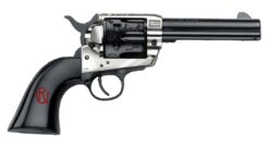 Pietta PFI357PR434BP 1873 Great Western II Pendleton Round?Up 357 Mag 6 Shot 4.75" Blued Engraved Barrel & Cylinder, Ultra Black Engraved Grip, Exposed Hammer