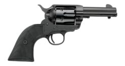 Pietta PFI38ALLOYAS312CB 38 Super 6 Shot 3.50" Matte Black Steel Frame & Barrel, Black Checkered Grip