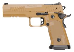 Sig Sauer 211F9GT5COY P211 GT5 Full Size 9mm Luger 21+1 5" Black Barrel, Coyote Cerakote Stainless Steel Optic Ready/Serrated Slide &  Frame w/Beavertail & Picatinny Rail, G10 Grip Panels, SIGLOC-PRO
