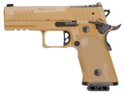 Sig Sauer 211CA9GT4COY P211 GT4 Carry 9mm Luger 21+1 4.20" Black Barrel, Coyote Cerakote Stainless Steel Optic Ready/Serrated Slide & Stainless Steel Frame w/Beavertail & Picatinny Rail, G10 Grip Pane