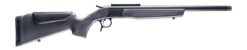 CVA CR4447 Scout  338 ARC 1rd 16.50" Matte Blued Threaded Barrel & Receiver w/DuraSight Rail, Stealth Gray Synthetic Stock