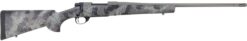 Howa HMFN762HBGL 1500 Fence Line 7.62x39mm 5+1 20" Tungsten Cerakote Heavy Threaded Barrel, Tungsten Cerakote Aluminum Drilled & Tapped Receiver, Gray Light Camo Fixed Synthetic Stock, Right Hand