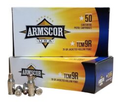 ARMS FAC22TCMNR-1N   22TCM9R 39GR JHP NICKEL 50/20
