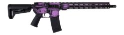 Shark Coast Tactical 300-133-1000-25 Valkyrie 5.56 NATO 30+1 16" Black Melonite Threaded Barrel, Distressed Purple Cerakote w/Norse Engraving Aluminum Receiver w/Picatinny Rail, M-LOK Handguard, Magpu