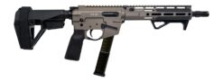 Freedom Ordance FX9P10E-FDE FX9P Elite 9mm Luger 10" Black Nitride Threaded Barrel, Flat Dark Earth Anodized Aluminum Receiver w/Picatinny Rail, M-LOK Handguard, Black Polymer SB Tactical SBA5 Brace,