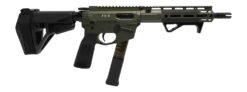 Freedom Ordance FX9P10E-ODG FX9P Elite 9mm Luger 10" Black Nitride Threaded Barrel, OD Green Anodized Aluminum Receiver w/Picatinny Rail, M-LOK Handguard, Black Polymer SB Tactical SBA5 Brace, Black P