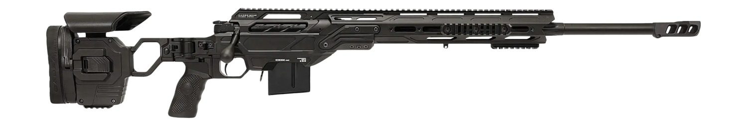 Cadex Inc CDXMCKRKN30824BR20I2F1 CDX-MC Kraken 308 Win 10+1 24" Black DLC Match Grade Threaded Barrel, Black DLC Receiver w/Picatinny Rail, M-LOK Handguard, Black Adjustable Folding Buttstock, Black P
