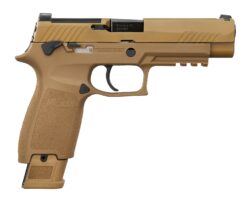 Sig Sauer M179CSSMSMA M17 *MA Compliant Full Size 9mm Luger 10+1 4.70" Coyote PVD Stainless Steel Optic Ready/Serrated Slide, Coyote PVD w/Black Controls Stainless Steel Frame w/Picatinny Rail, Textur