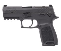 Sig Sauer 320C9BSSPMSMA P320 *MA Compliant Compact 9mm Luger 10+1 3.90" Black DLC Barrel, Black Nitron Stainless Steel Optic Ready/Serrated Slide, Black Stainless Steel Frame w/Picatinny Rail, Texture