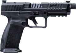Canik HG7069-N Mete SFT Pro Full Size 9mm Luger 20+1 18+1 5" Chrome Plated Threaded Barrel, Stingray Steel Optic Ready/Serrated Slide, Stingray Polymer Frame w/Picatinny Rail, Interchangeable Backstra