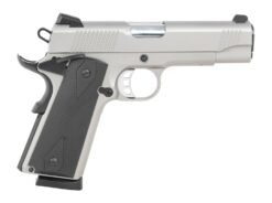 Tisas Arms 10100123 1911  Carry 45 ACP 8+1 4.25" Stainless Steel Serrated Slide & Frame w/Beavertail, Black Rubber Grip