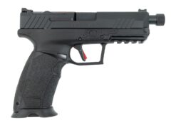 Tisas Arms 15000121 PX-9  9mm Luger 20+1 4.60" Black Threaded Barrel, Black Cerakote Carbon Steel Optic Cut/Serrated Slide & Frame w/Picatinny Rail, Black Rubber Grip, RMR Footprint