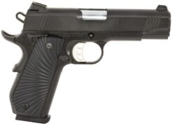 Tisas Arms 10100102 1911  Carry 45 ACP 8+1 4.25" Stainless Barrel, Black Cerakote Carbon Steel Serrated Slide, Black Cerakote Carbon Steel Frame, Black G10 Starburst Grip