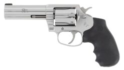 Colt Mfg COBRASB4BB Cobra  38 Special +P 6 Shot 4" Stainless Steel Barrel, Cylinder & Frame, Black Hogue Overmolded Grip, Exposed Hammer