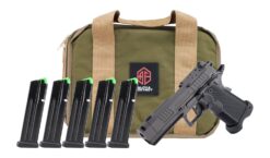 Alpha Foxtrot AA47X1QIG-XDBK20-PROM AF1911 Romulus Promo 9mm Luger 20+1 3.50" Black DLC Threaded Compensated Barrel, Black DLC Stainless Steel Optic Ready/Serrated Slide & Frame w/Beavertail & Picatin