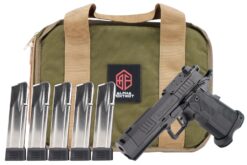 Alpha Foxtrot AA39X1QIG-XDBK20-PROM AF1911 Romulus Promo Compact Frame 9mm Luger 20+1 3.50" Black DLC Threaded Compensated Barrel, Black DLC Stainless Steel Optic Ready/Serrated Slide & Frame w/Beaver