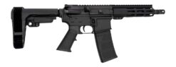 Andro Corp Industries 5568CB ACI-15 CQB 5.56 NATO 30+1 8" Black Nitride Threaded Barrel, Black Anodized Aluminum Receiver w/Picatinny Rail, M-LOK Handguard, Black Polymer SBA3 Pistol Brace, Black A2 G