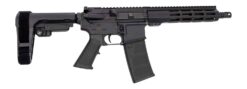 Andro Corp Industries 30010HB ACI-15 Halo 300 Blackout 30+1 10" Black Nitride Threaded Barrel, Black Anodized Aluminum Receiver w/Picatinny Rail, M-LOK Handguard, Black Polymer SBA3 Pistol Brace, A2 G