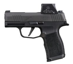 Sig Sauer 365X9BXR3RXSL10 P365X w/Optic Micro-Compact 9mm Luger 10+1 3.10" Black Barrel, Black Nitron Stainless Steel Serrated w/Sig ROMEO-X SIG-LOC Reflex Sight, Black Stainless Steel Frame w/Accesso